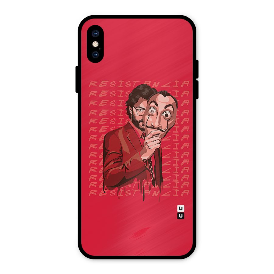 Resistancia Professor Art Metal Back Case for iPhone XS Max