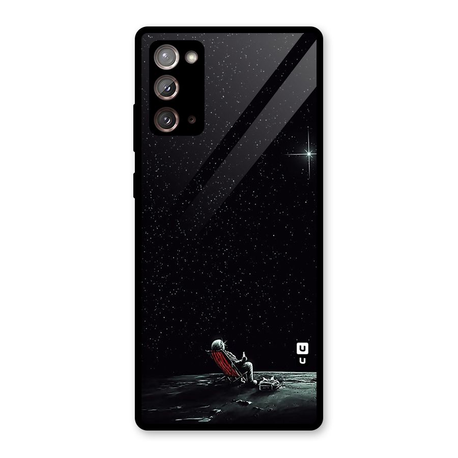Resting Spaceman Face Glass Back Case for Galaxy Note 20