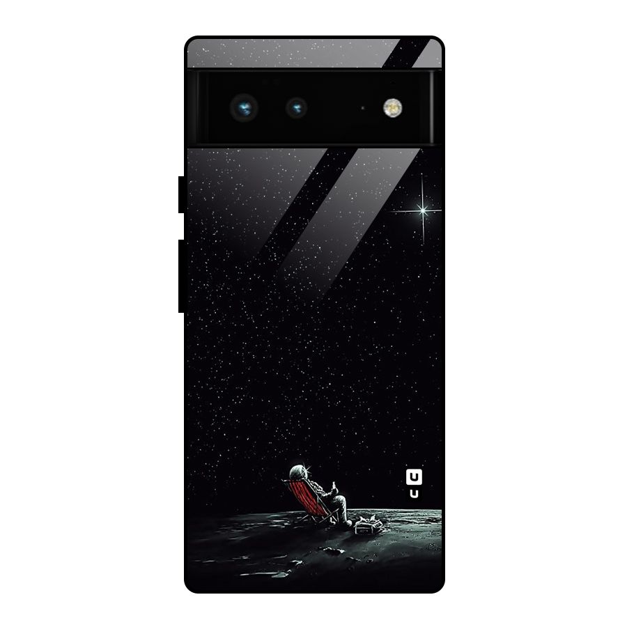 Resting Spaceman Face Glass Back Case for Google Pixel 6