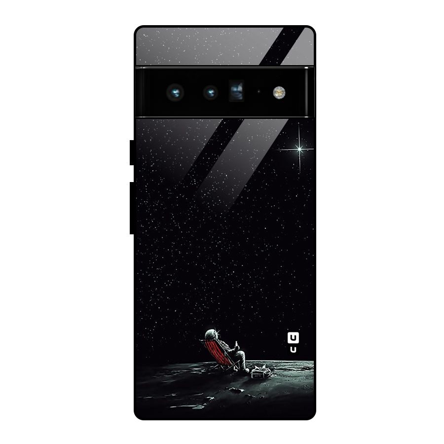 Resting Spaceman Face Glass Back Case for Google Pixel 6 Pro
