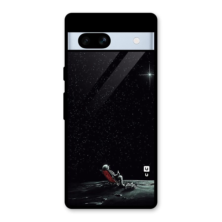 Resting Spaceman Face Glass Back Case for Google Pixel 7a