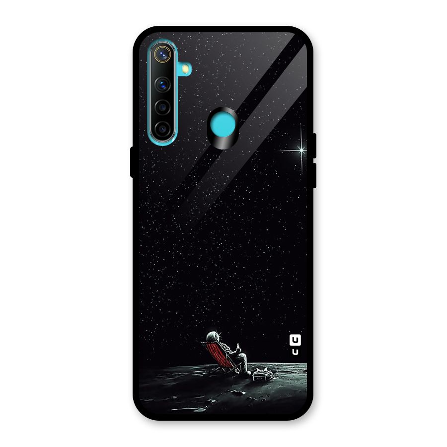 Resting Spaceman Face Glass Back Case for Realme Narzo 10