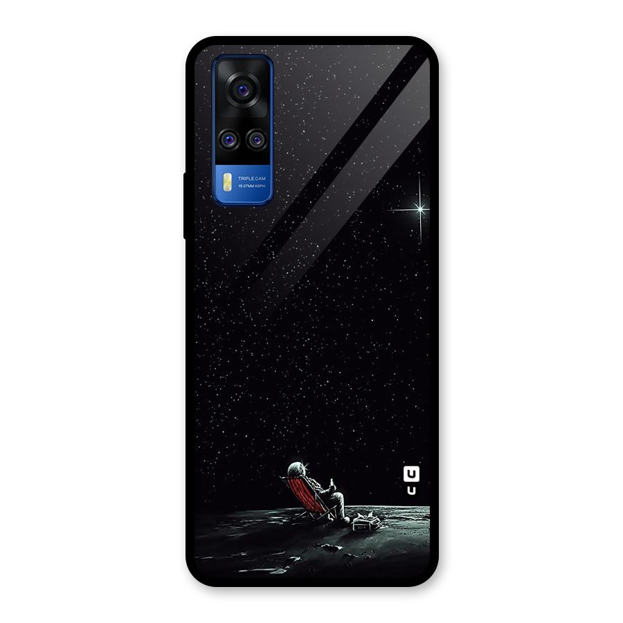 Resting Spaceman Face Glass Back Case for Vivo Y31