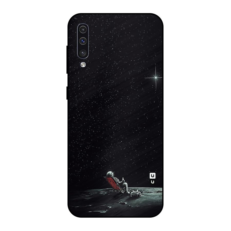 Resting Spaceman Face Metal Back Case for Galaxy A30s