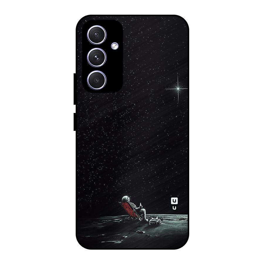 Resting Spaceman Face Metal Back Case for Galaxy A54