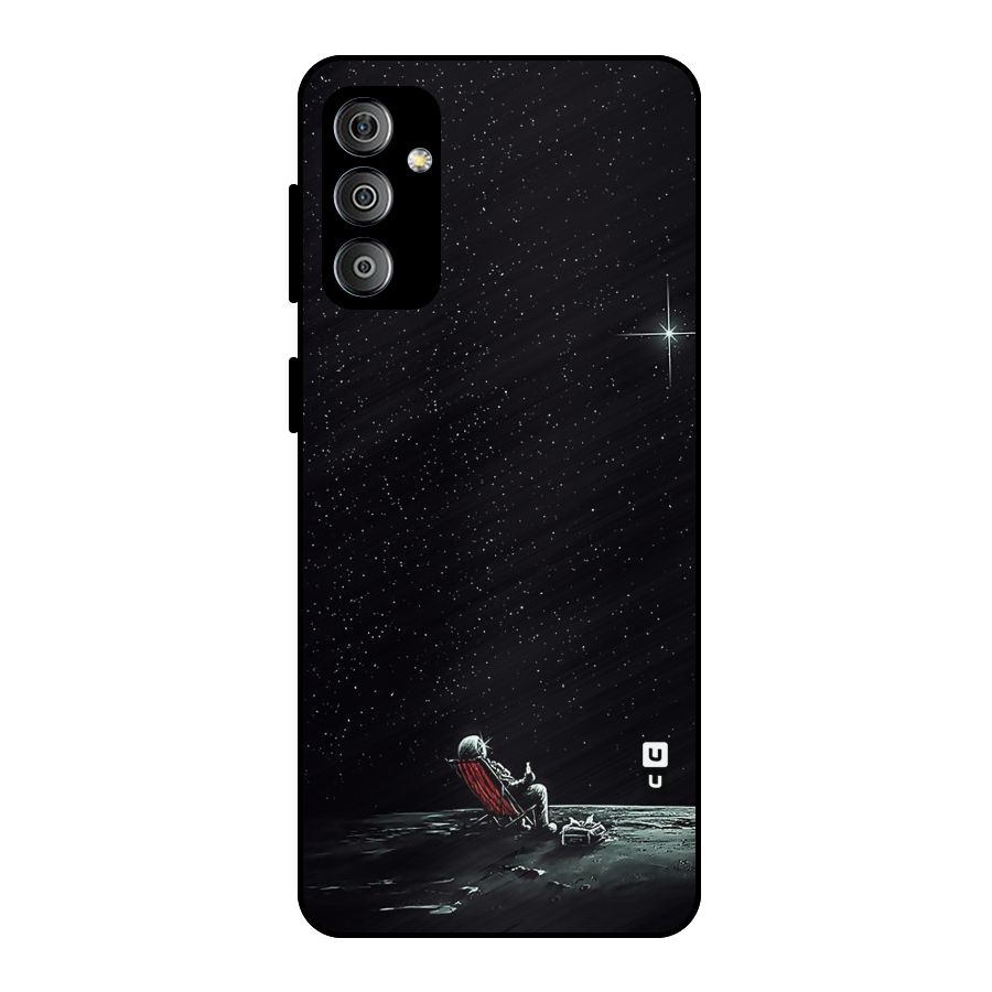 Resting Spaceman Face Metal Back Case for Galaxy F23