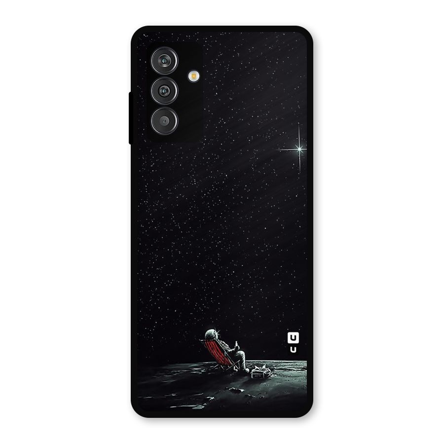 Resting Spaceman Face Metal Back Case for Galaxy M14 5G