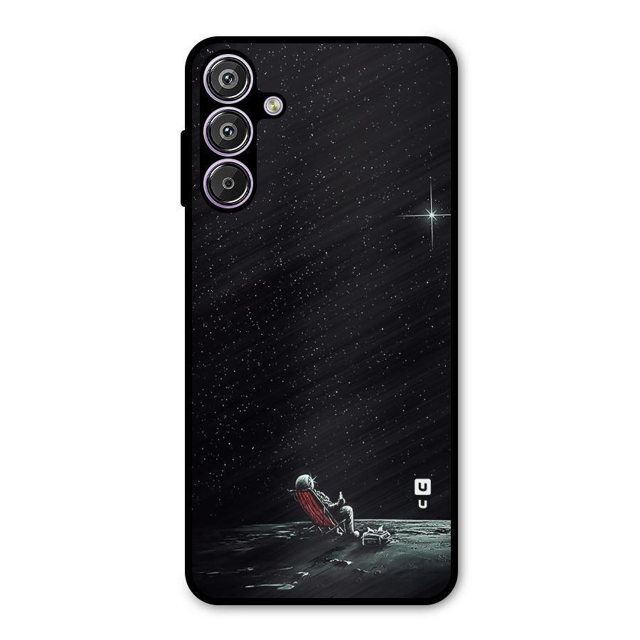 Resting Spaceman Face Metal Back Case for Galaxy M15