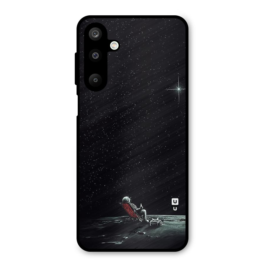Resting Spaceman Face Metal Back Case for Galaxy M16