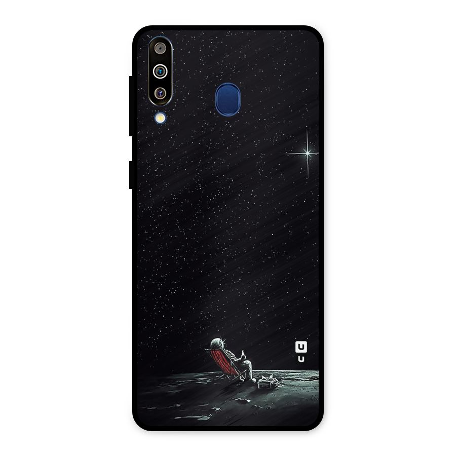 Resting Spaceman Face Metal Back Case for Galaxy M30