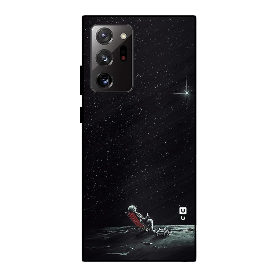 Resting Spaceman Face Metal Back Case for Galaxy Note 20 Ultra
