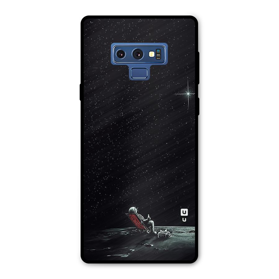 Resting Spaceman Face Metal Back Case for Galaxy Note 9