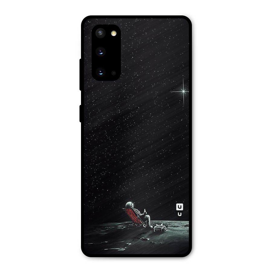 Resting Spaceman Face Metal Back Case for Galaxy S20