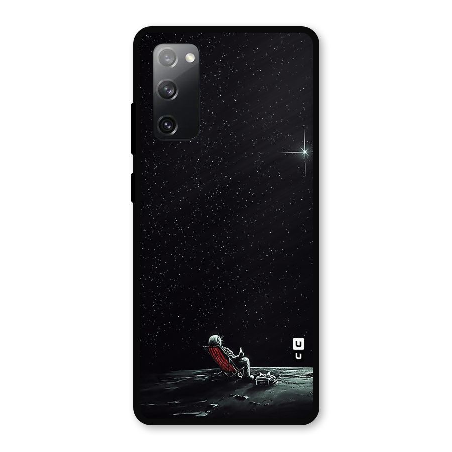 Resting Spaceman Face Metal Back Case for Galaxy S20 FE