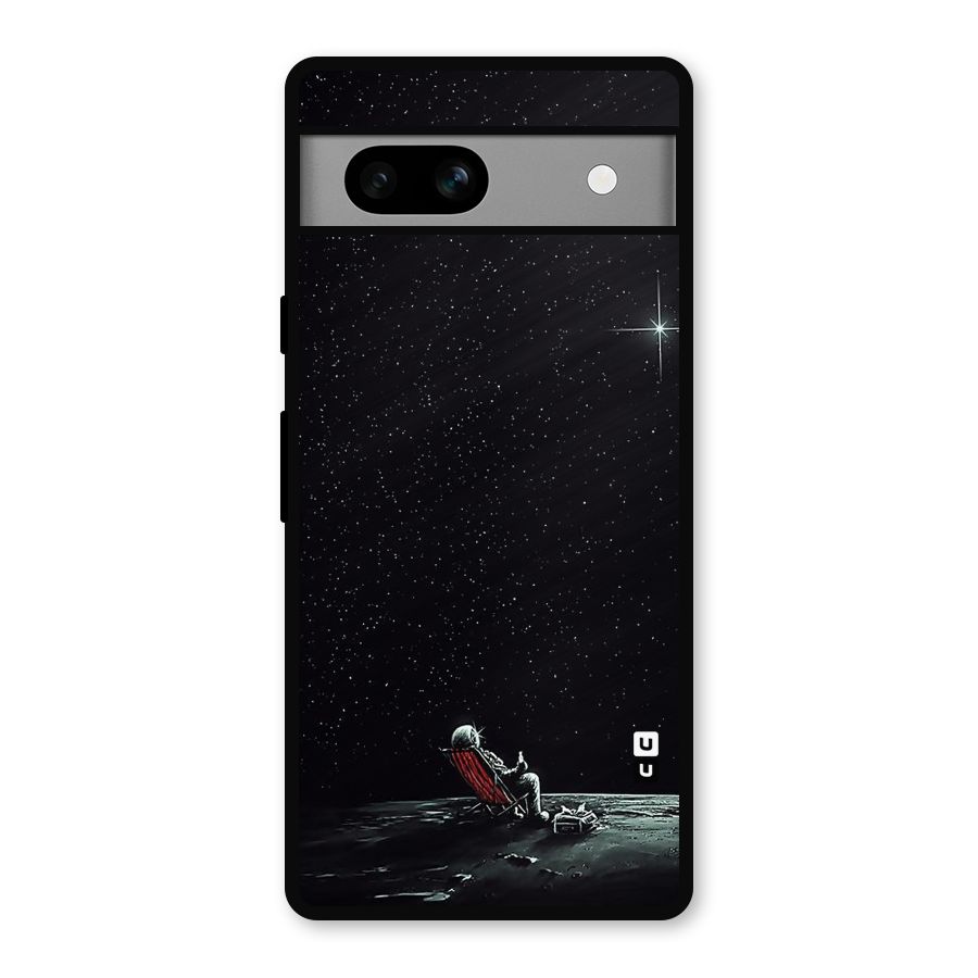 Resting Spaceman Face Metal Back Case for Google Pixel 7a