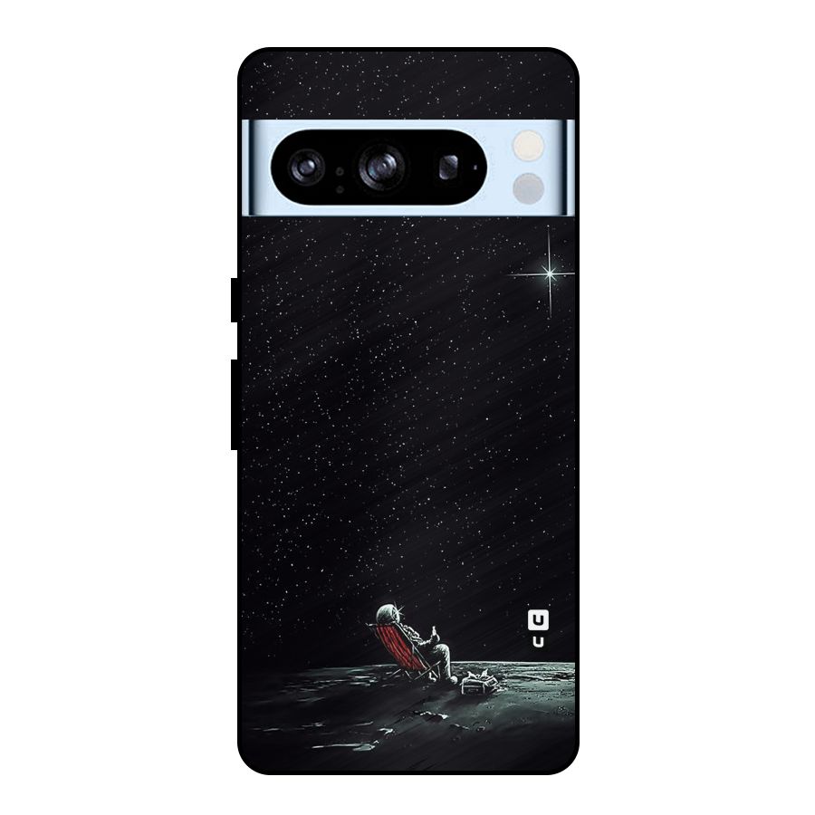 Resting Spaceman Face Metal Back Case for Google Pixel 8 Pro