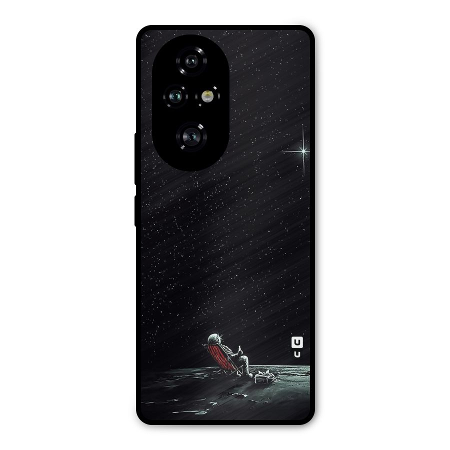 Resting Spaceman Face Metal Back Case for Honor 200 Pro