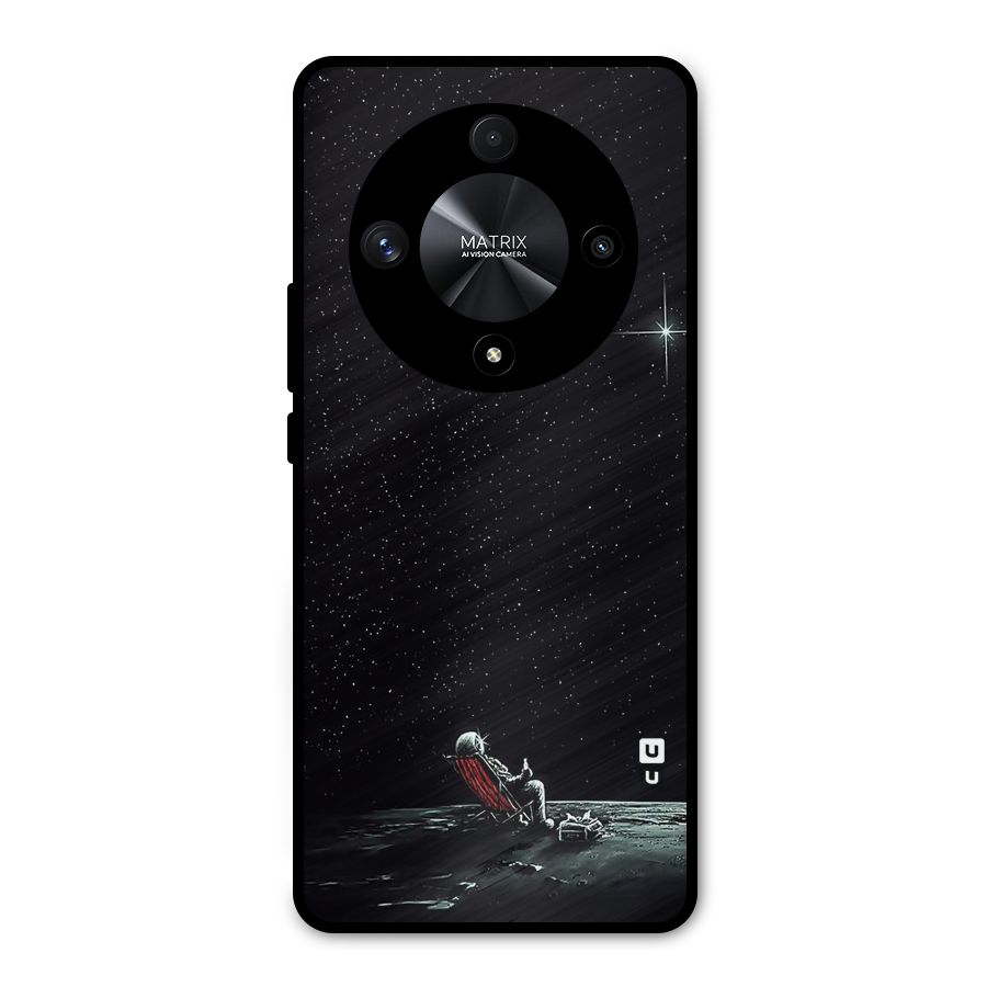 Resting Spaceman Face Metal Back Case for Honor X9b