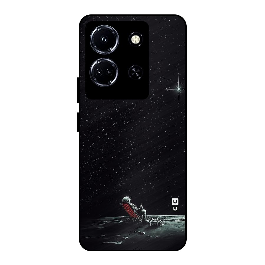 Resting Spaceman Face Metal Back Case for Infinix Note 30 5G