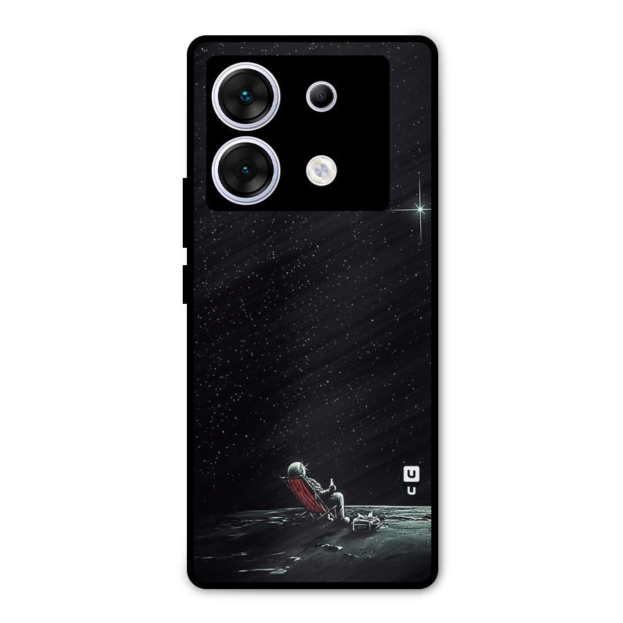 Resting Spaceman Face Metal Back Case for Infinix Zero 30 5G