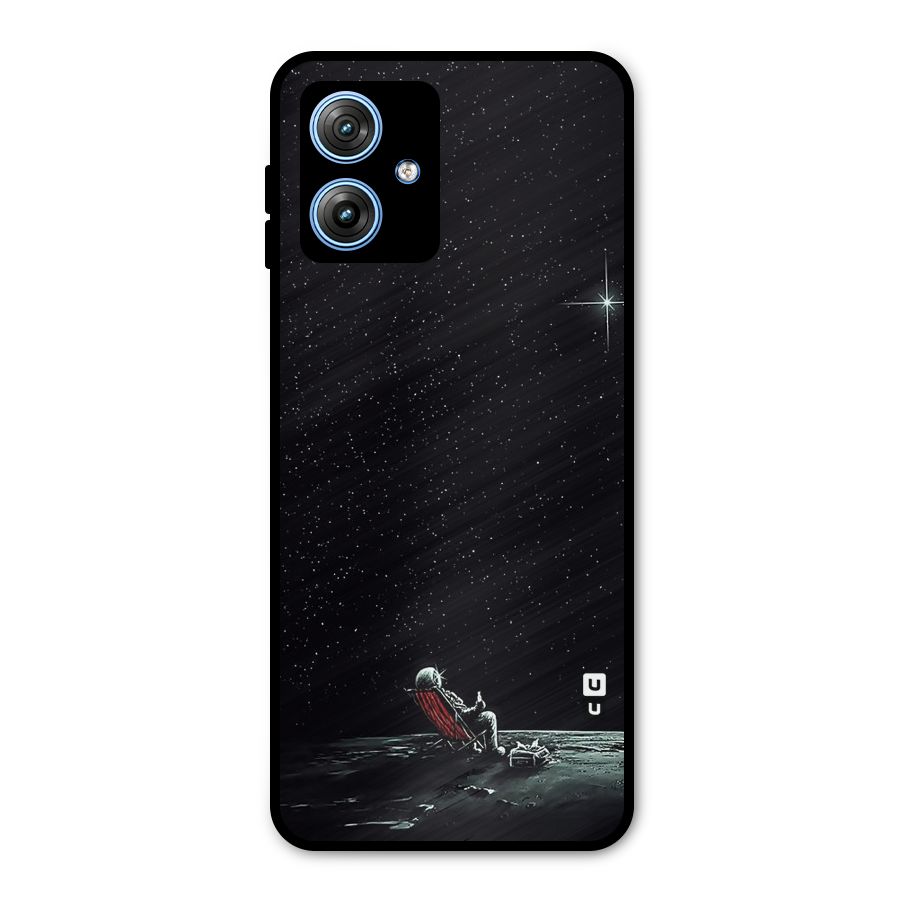 Resting Spaceman Face Metal Back Case for Moto G54