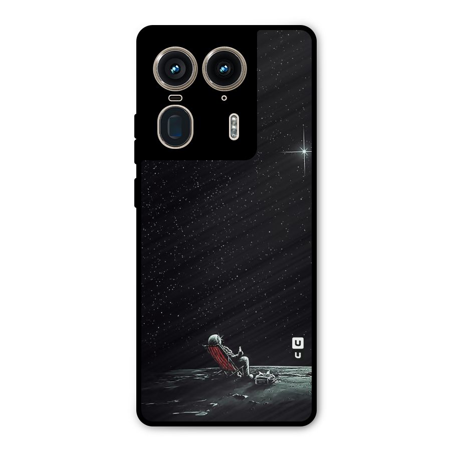 Resting Spaceman Face Metal Back Case for Motorola Edge 50 Ultra