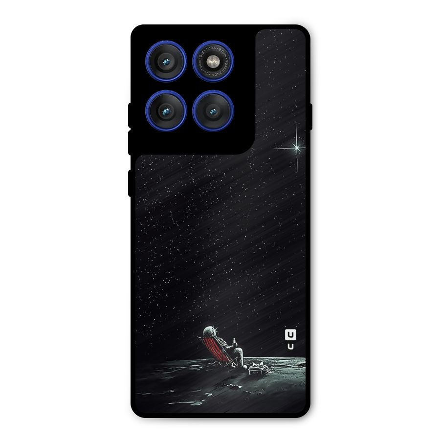Resting Spaceman Face Metal Back Case for Motorola Edge 60 Pro