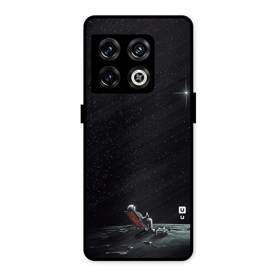 Resting Spaceman Face Metal Back Case for OnePlus 10 Pro 5G