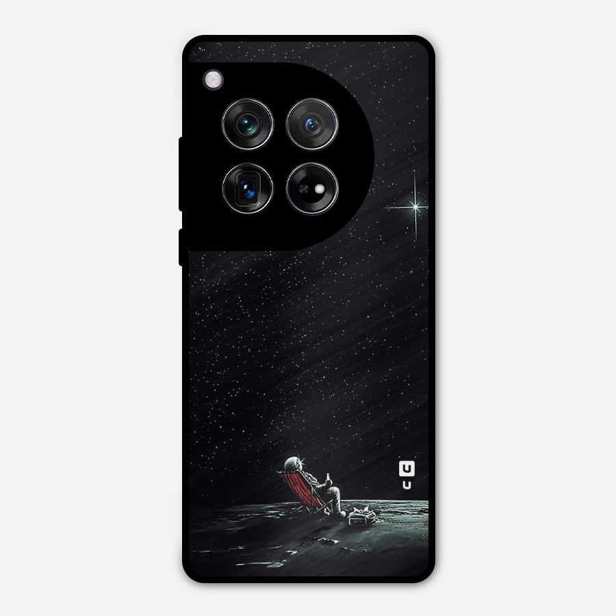 Resting Spaceman Face Metal Back Case for OnePlus 12