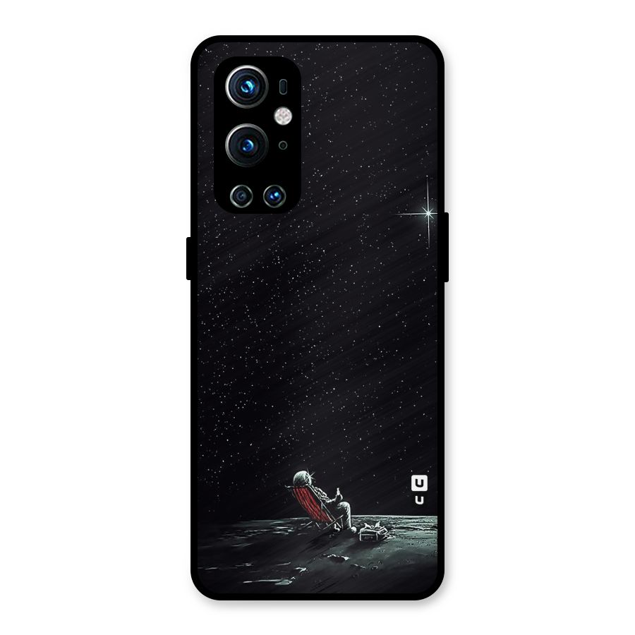Resting Spaceman Face Metal Back Case for OnePlus 9 Pro