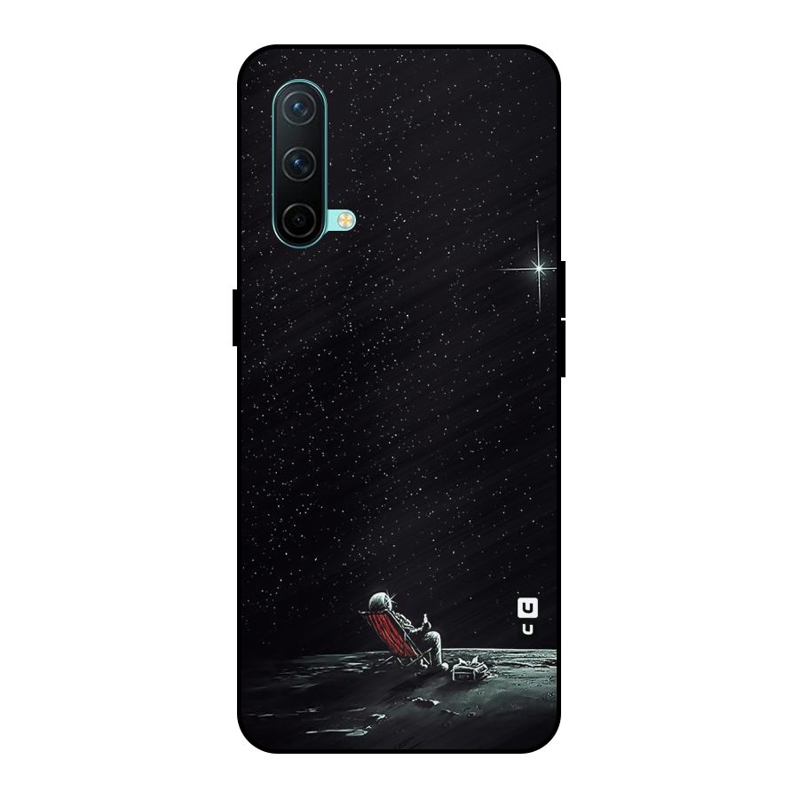 Resting Spaceman Face Metal Back Case for OnePlus Nord CE 5G