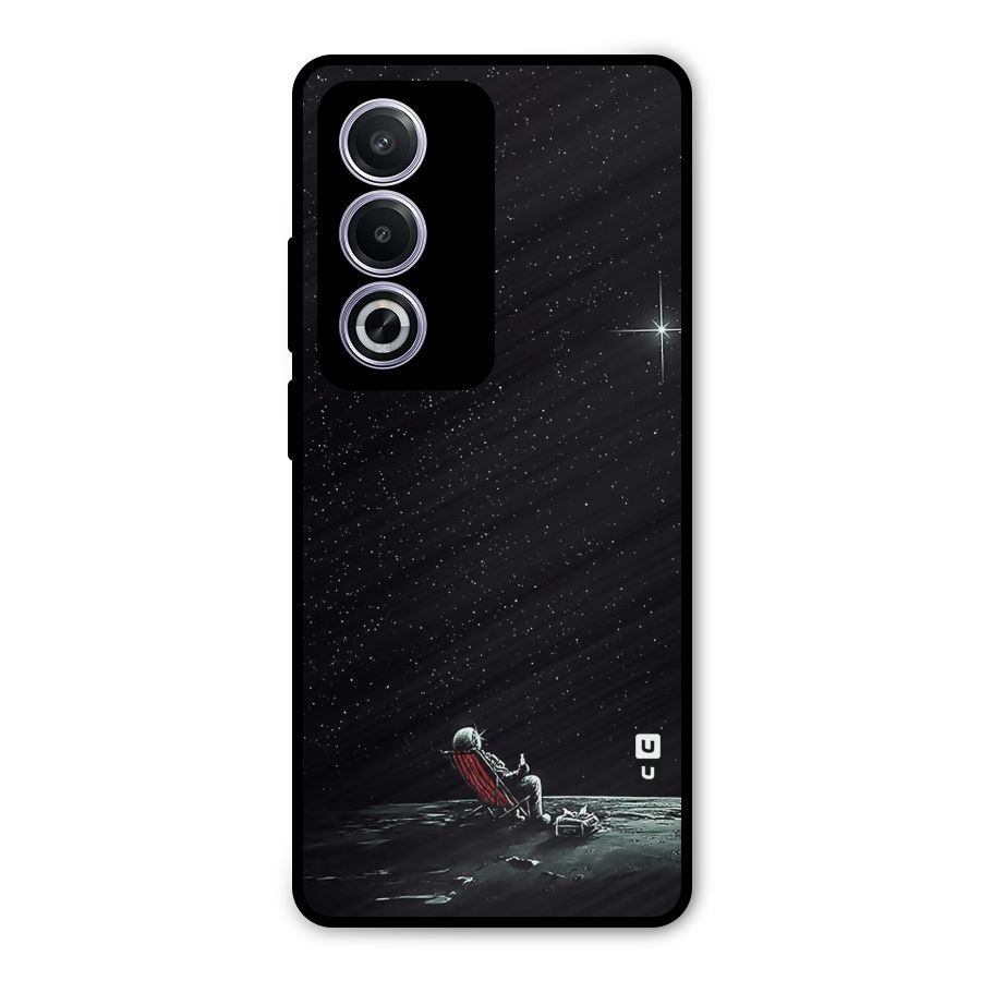 Resting Spaceman Face Metal Back Case for Oppo K12x