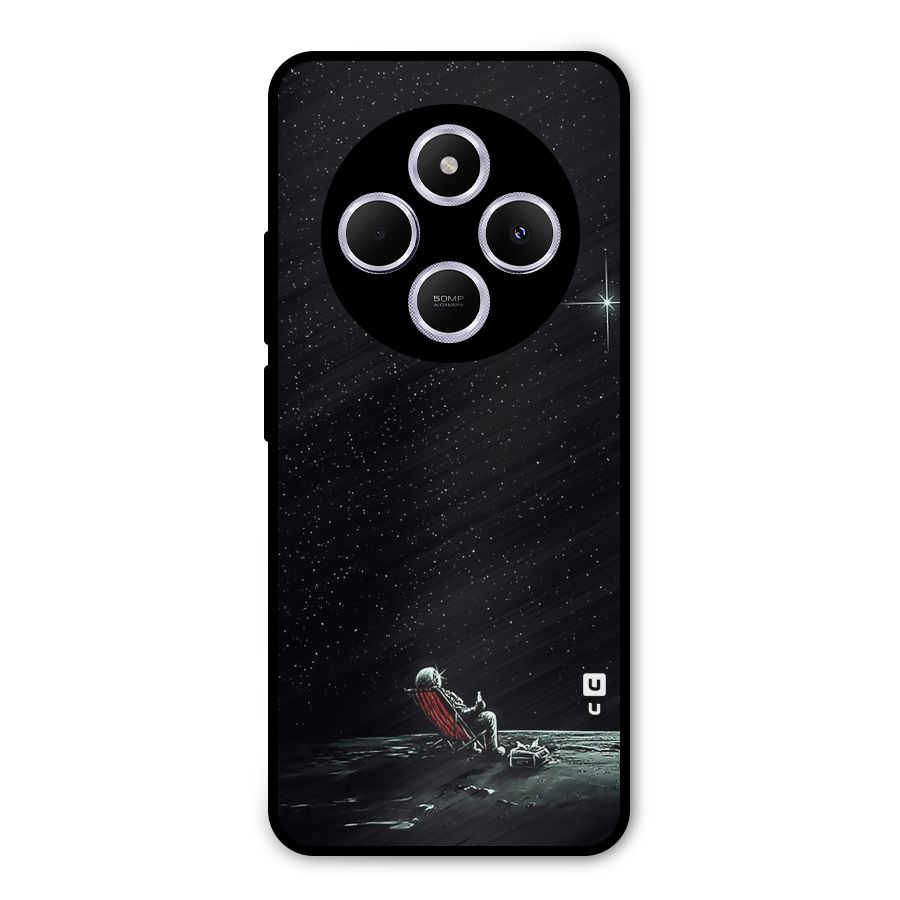 Resting Spaceman Face Metal Back Case for Poco C75 5G