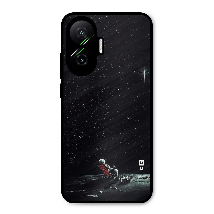 Resting Spaceman Face Metal Back Case for Poco F7