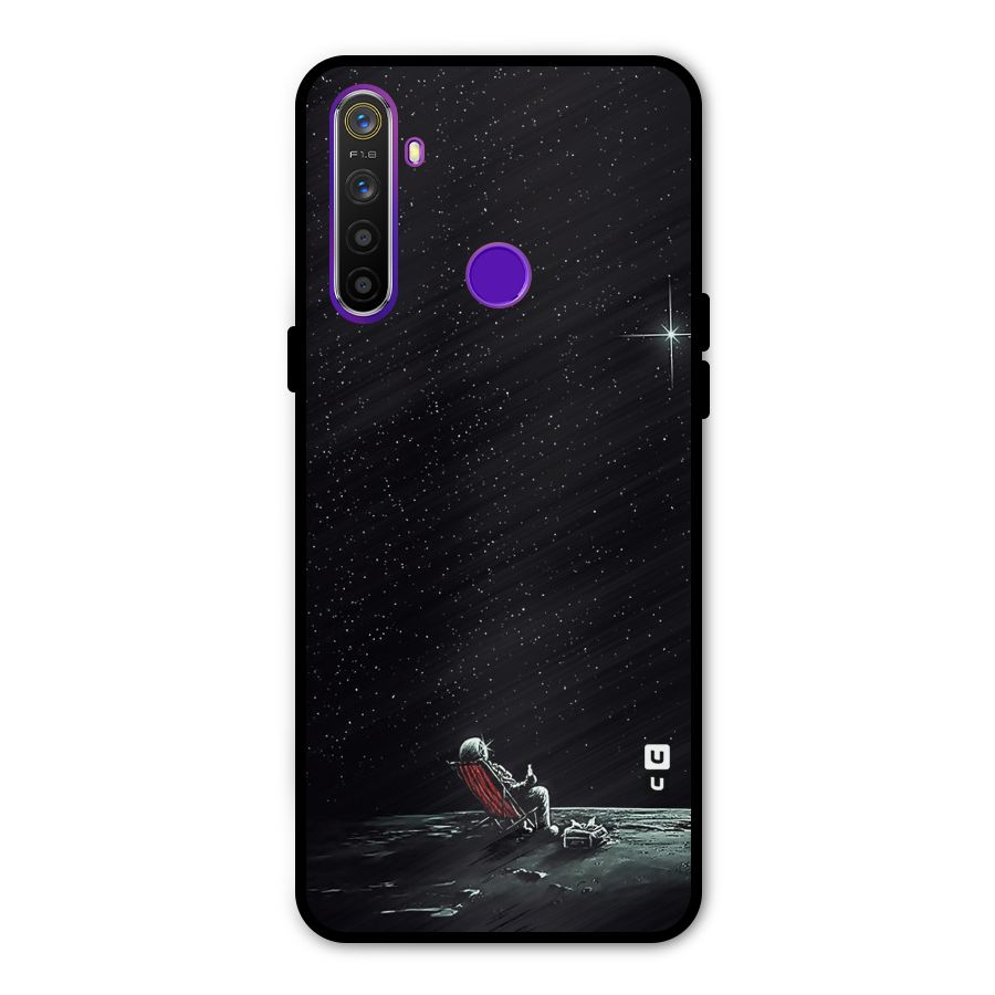 Resting Spaceman Face Metal Back Case for Realme 5
