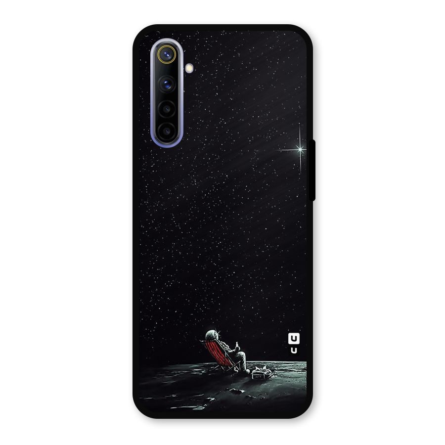 Resting Spaceman Face Metal Back Case for Realme 6i
