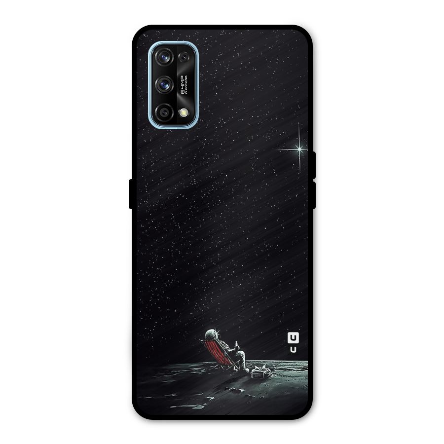 Resting Spaceman Face Metal Back Case for Realme 7 Pro