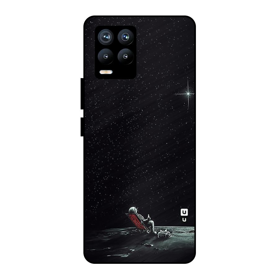 Resting Spaceman Face Metal Back Case for Realme 8 Pro
