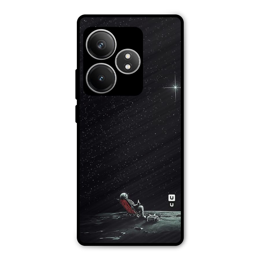 Resting Spaceman Face Metal Back Case for Realme GT 6T