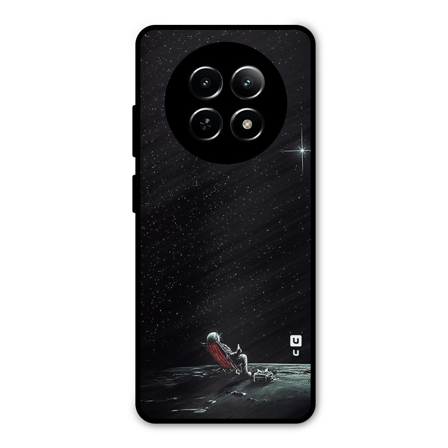 Resting Spaceman Face Metal Back Case for Realme Narzo 70x 5G