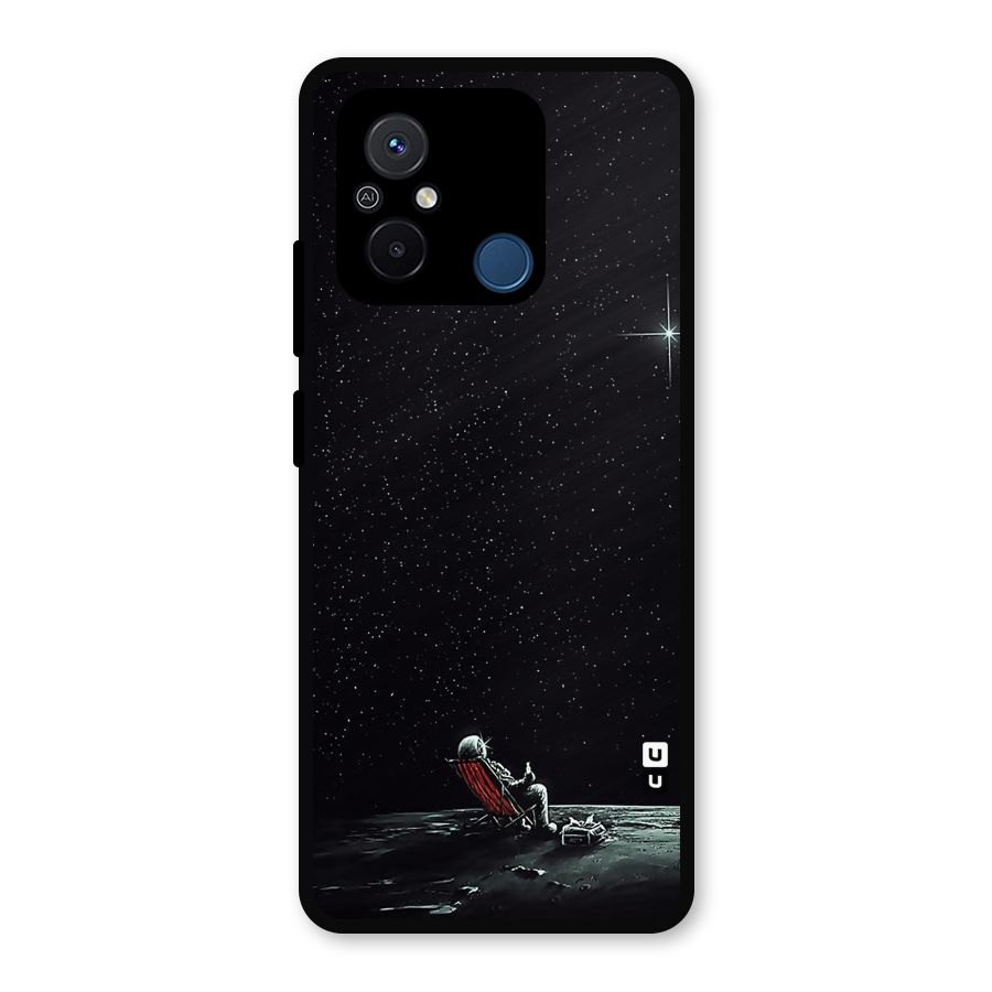 Resting Spaceman Face Metal Back Case for Redmi 12C