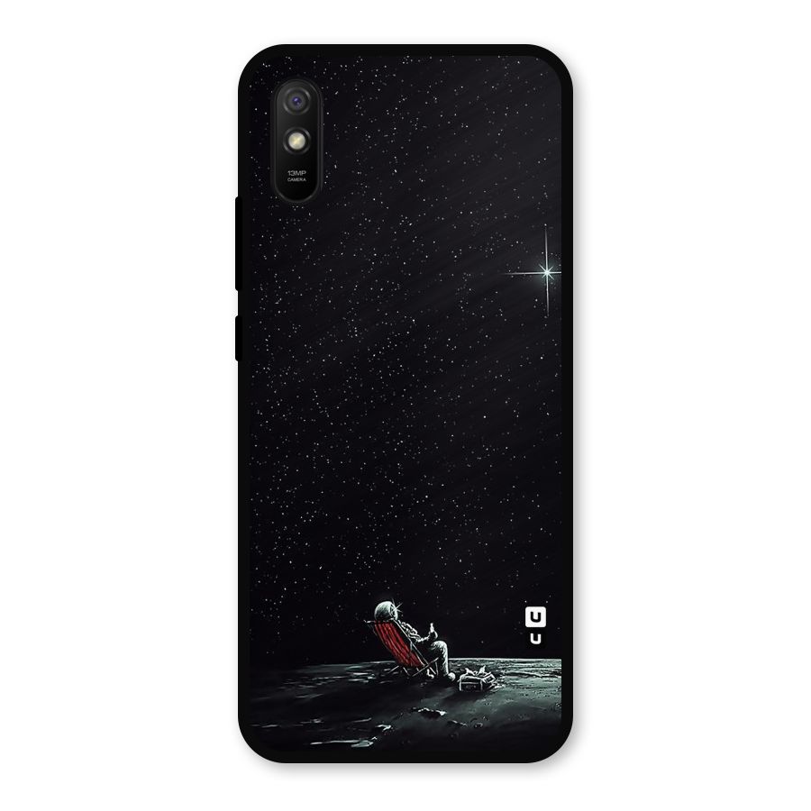 Resting Spaceman Face Metal Back Case for Redmi 9i