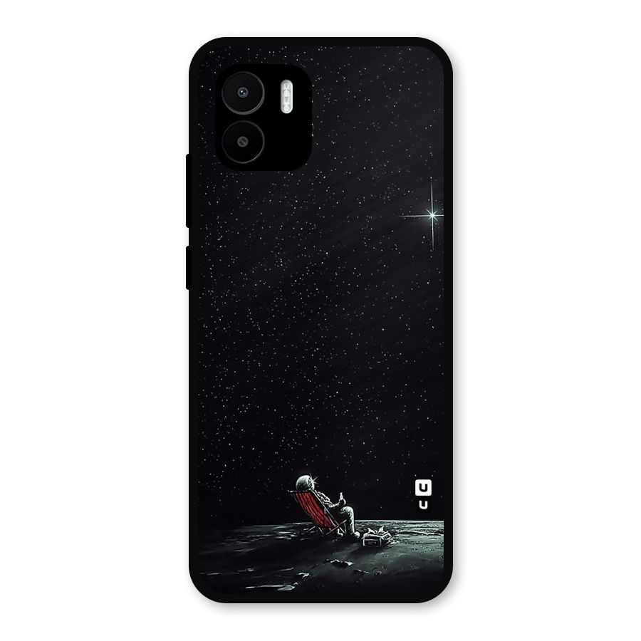 Resting Spaceman Face Metal Back Case for Redmi A2