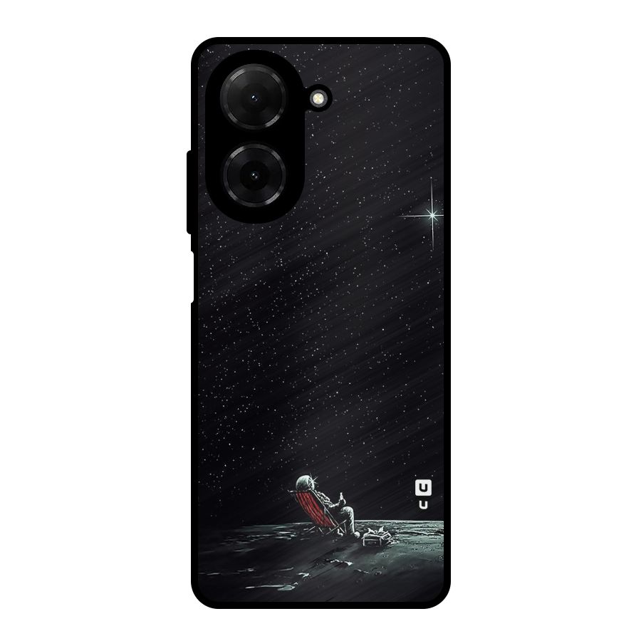 Resting Spaceman Face Metal Back Case for Redmi A5 4G