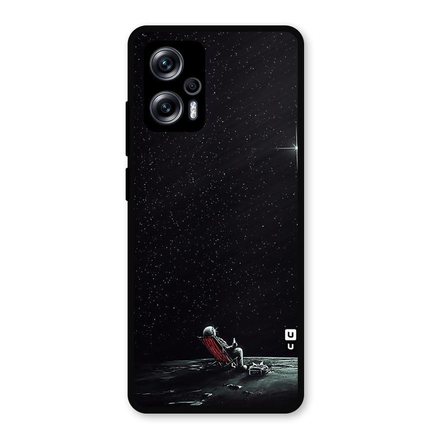 Resting Spaceman Face Metal Back Case for Redmi K50i