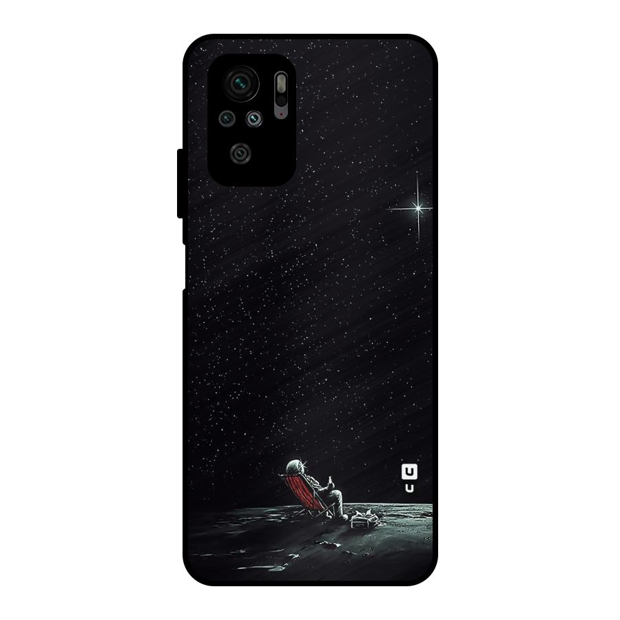 Resting Spaceman Face Metal Back Case for Redmi Note 10S