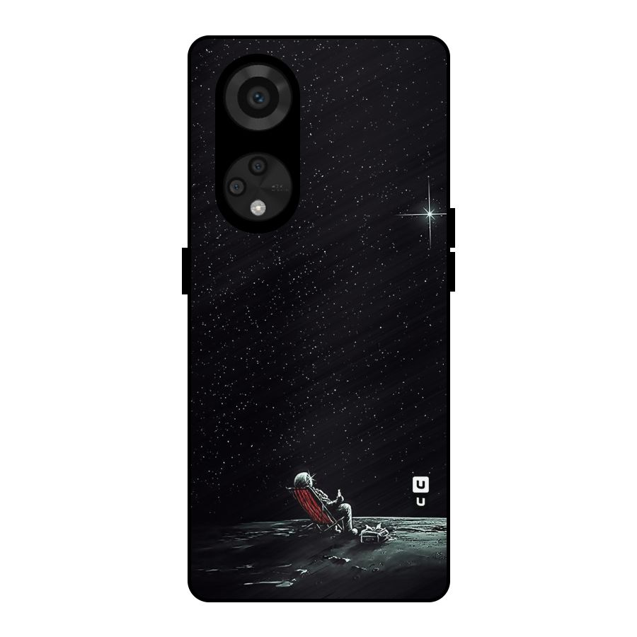 Resting Spaceman Face Metal Back Case for Reno8 T 5G