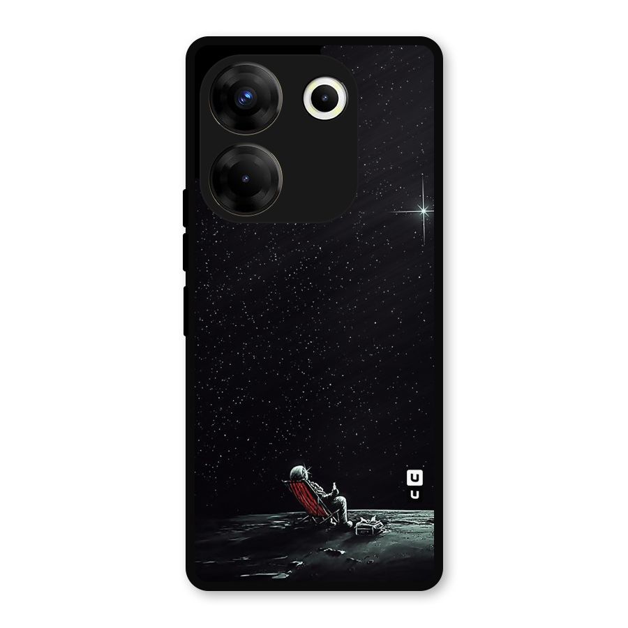 Resting Spaceman Face Metal Back Case for Tecno Camon 20