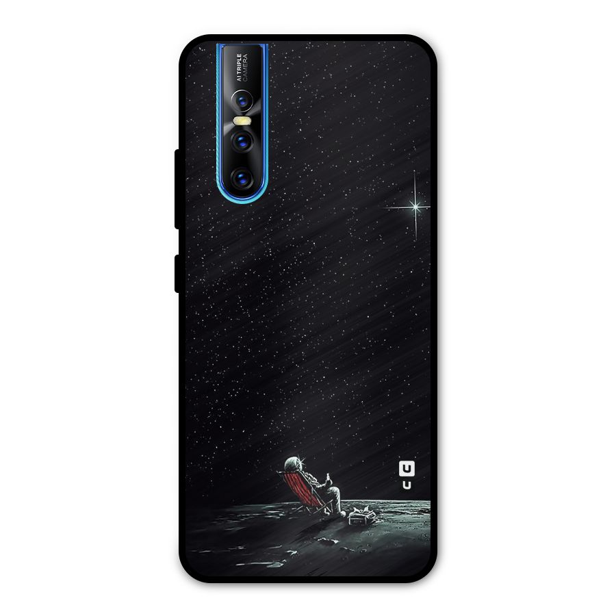 Resting Spaceman Face Metal Back Case for Vivo V15 Pro