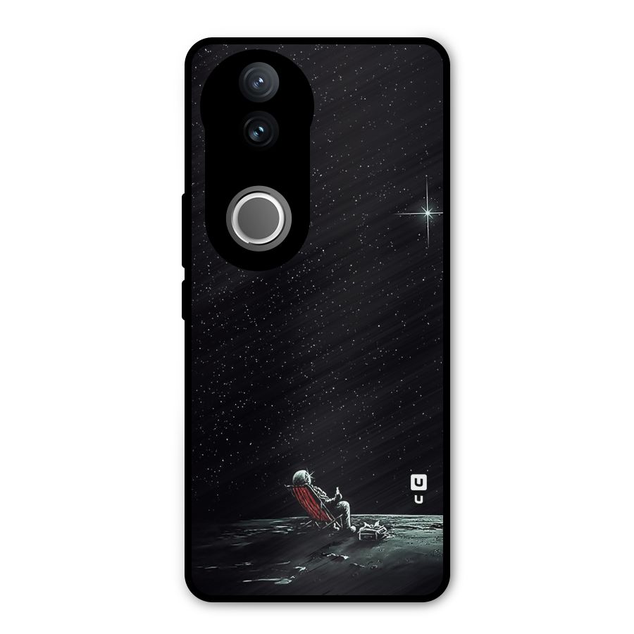 Resting Spaceman Face Metal Back Case for Vivo V50e